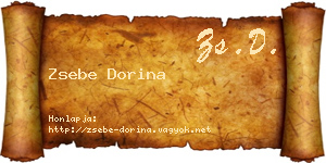 Zsebe Dorina névjegykártya